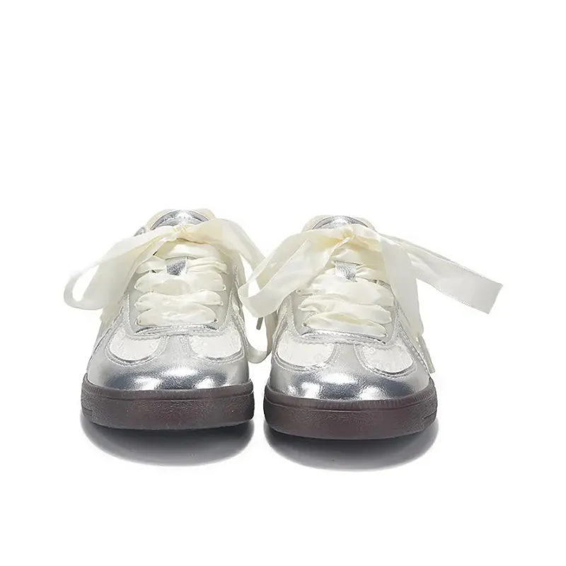 PIYOPIYO Low Top Skateboard Shoes Women's Silver-2