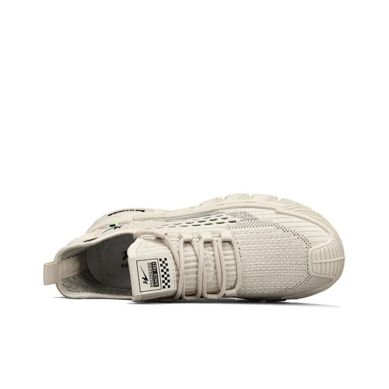 Binary Abrasion Resistant Breathable Low Top Casual Shoes Men's Beige-5