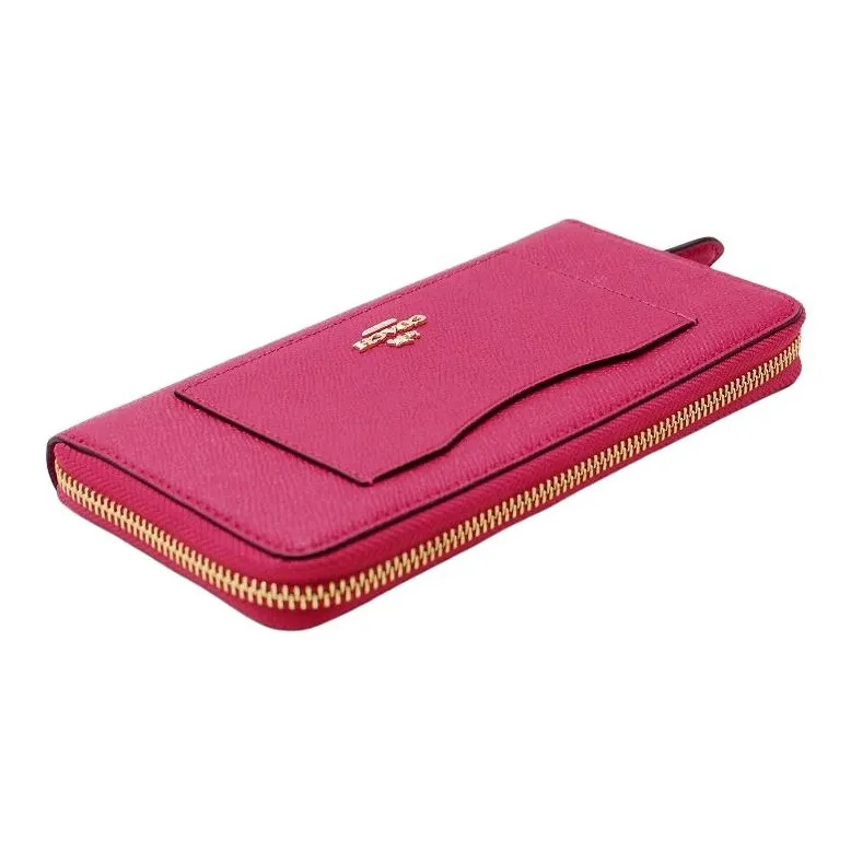 COACH Leather Wallet Trumpets Women's Bright Pink-1