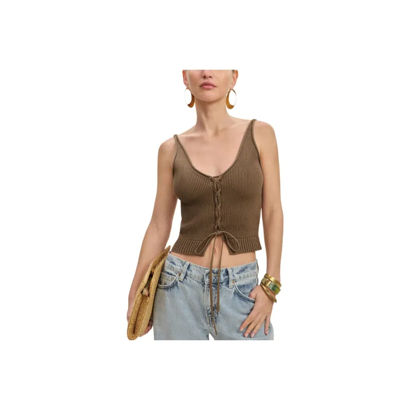 Reformation Tank Tops Women's Brown-0