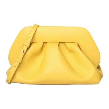 THEMOIRE Polyurethane Clutch Women's Yellow