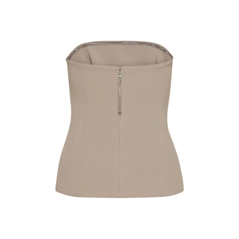 ARITZIA Strapless Tops Women's Turner Taupe-1