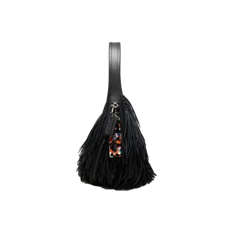 COACH Ergo Leather Handbag Medium Size Women's Black-1
