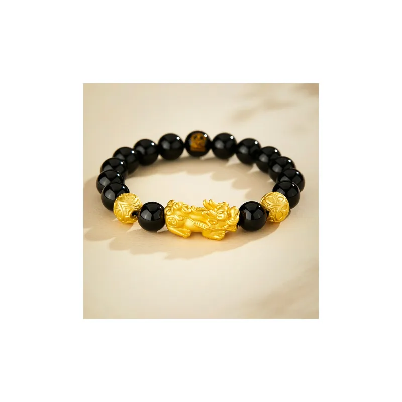 Central Fashion Obsidian Jade Bracelets Unisex-1