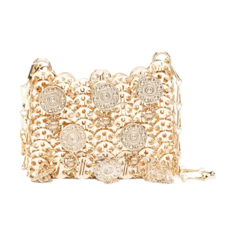 Paco Rabanne Brass Crossbody Bag, Shoulder Bag Women's Gold-0