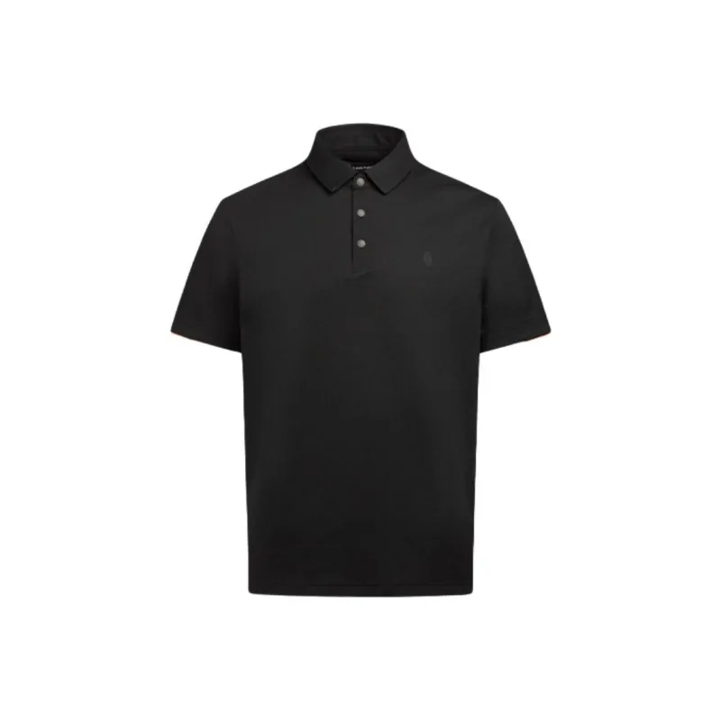 Hush Puppies Polo Shirts Men Obsidian Black-0