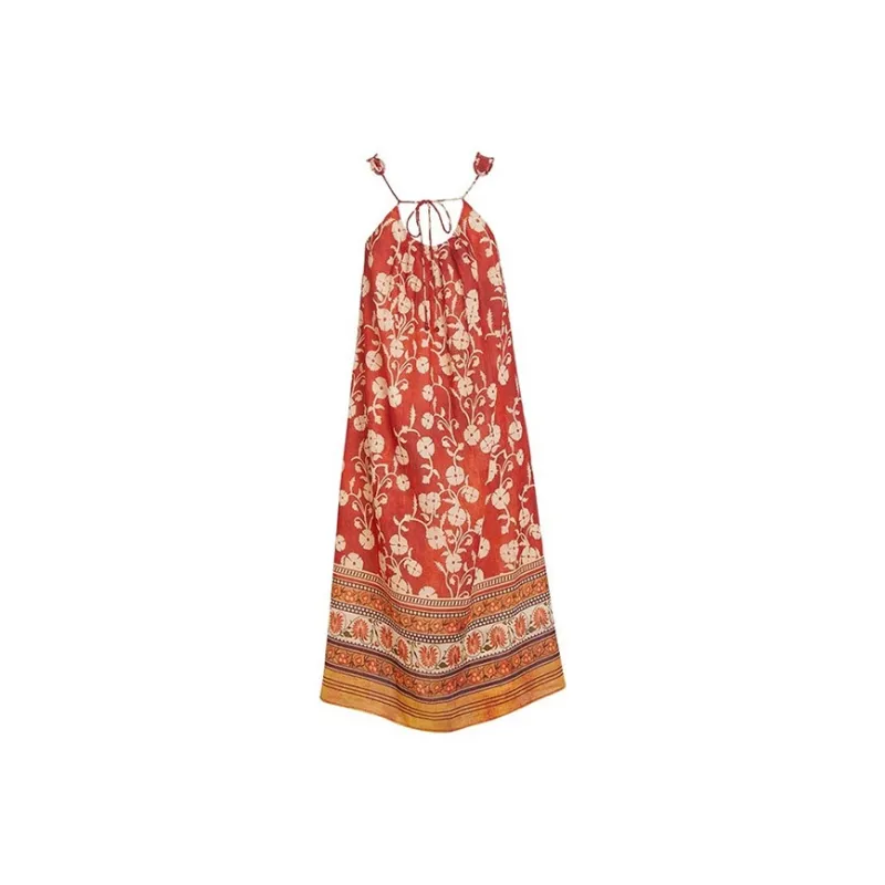 HDFULERN Slip Dresses Women's Red-1
