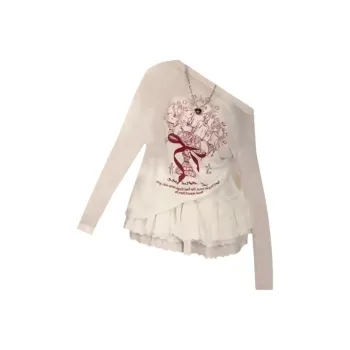 ZWTX STUDIO Two Piece Skirt Sets Women's White