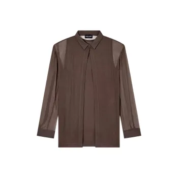 GIORGIO ARMANI Silk Crépon Loose Shirt