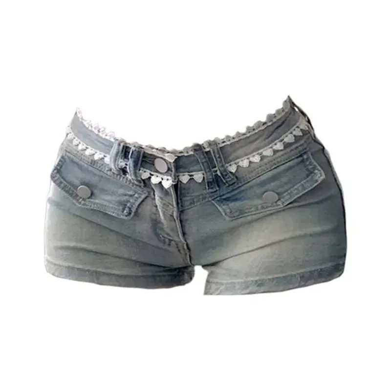 Giyu Denim Shorts Women's Vintage Blue-0