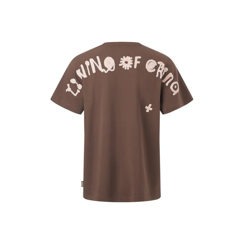 LiNing T Shirt Unisex Earth Umber-1
