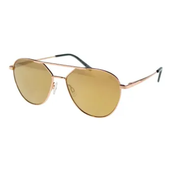Serengeti Metal Aviator Sunglasses Unisex Rose Gold