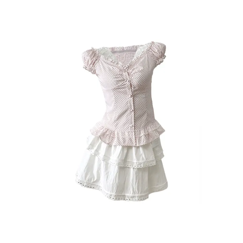 ETSE Two Piece Skirt Sets Women's-4
