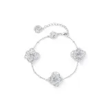 Levi Lace Three-Skirt Bracelet (Silver)