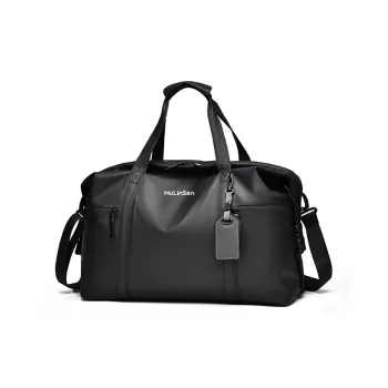 Mulinsen Polyester+PU Travel Bag Unisex Black/Gray