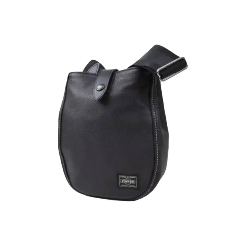 PORTER Cow Leather Shoulder Bag Women's Black-0