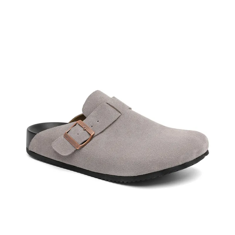 KUNGFUDEER Rubber Sole Abrasion Resistant Slip Resistant Closed Toe Slippers Men's-17
