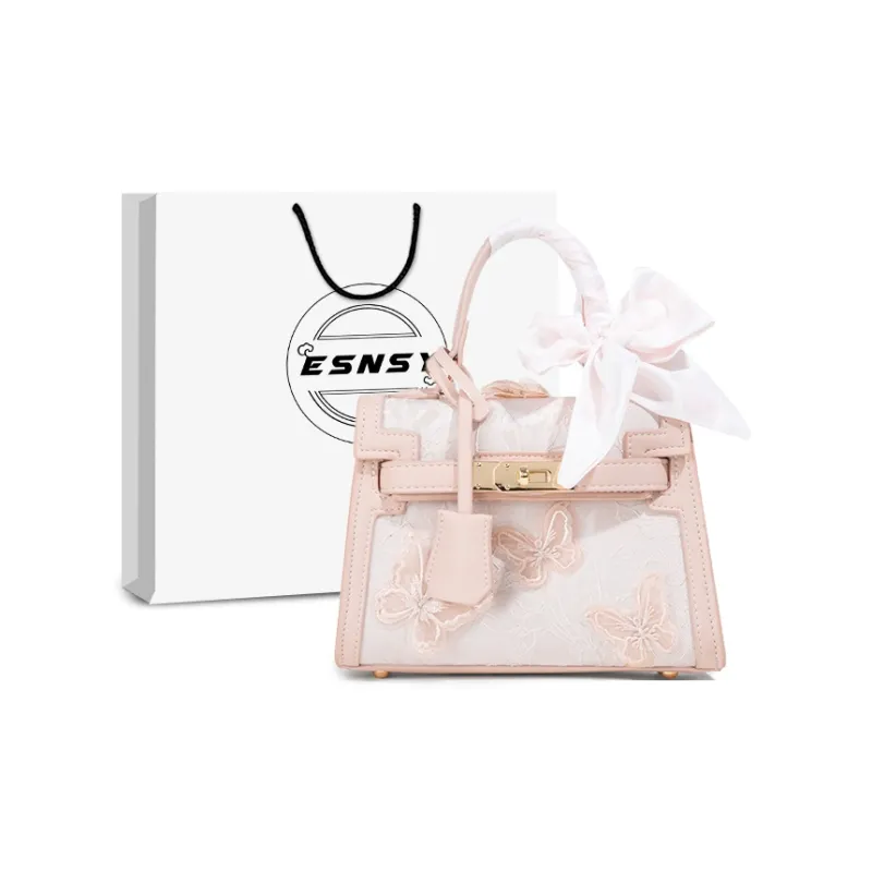 ESNSY PU Shoulder Bag, Crossbody Bag, Handbag Regular Women's White/Pink-6