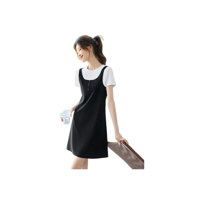 Mo Han Yi Mei Short Sleeved Dress Women's-0