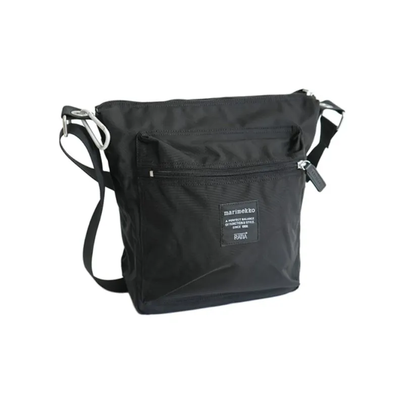 Marimekko Nylon Shoulder Bag, Crossbody Bag Regular Women's Black-1