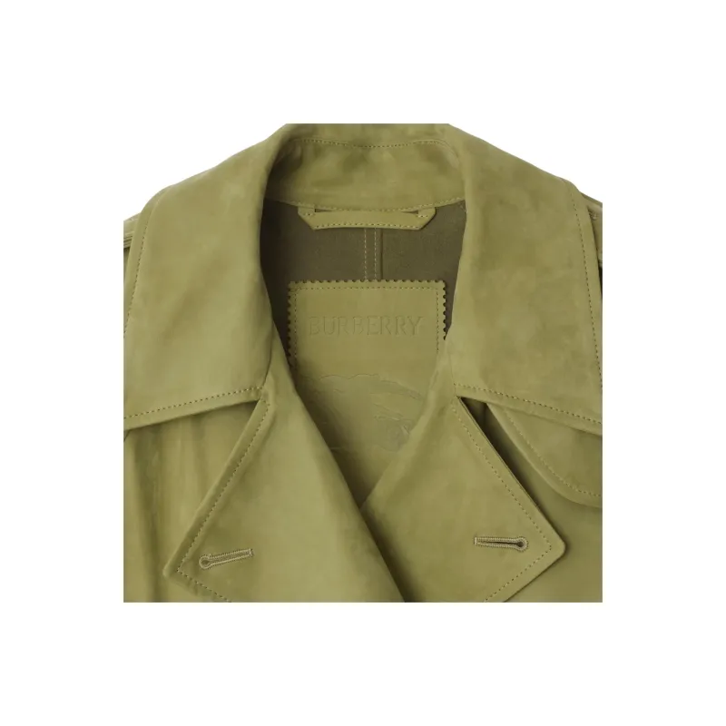 Burberry SS25 Leather Jacket Women's Green-5