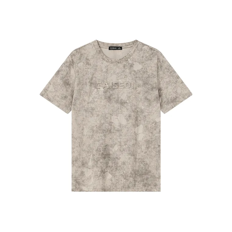 CAISEDI T Shirts Men Khaki-0