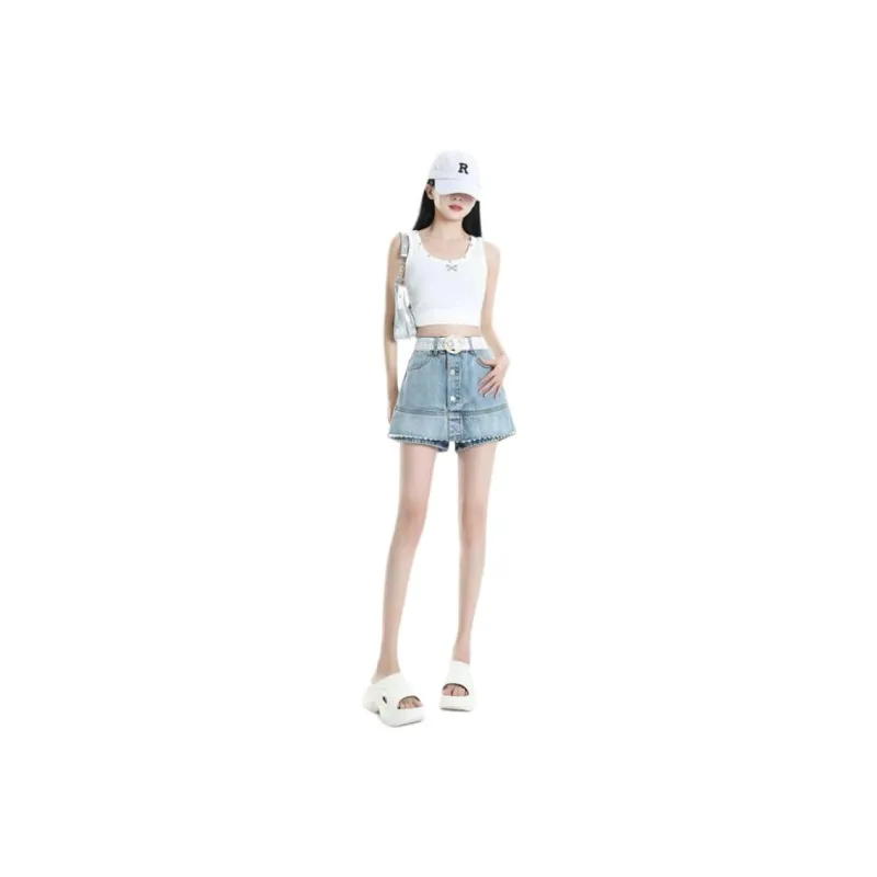 YINLEI Denim Shorts Women's-3