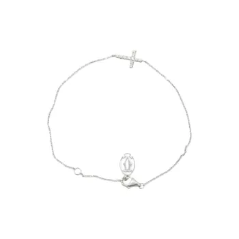 CARTIER Diamond 18K White Gold Bracelets Women's Silver