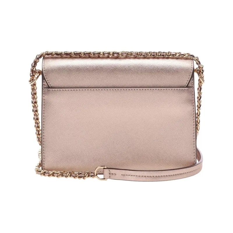Burberry Leather Shoulder Bag Regular Women's Light Rose Gold-3