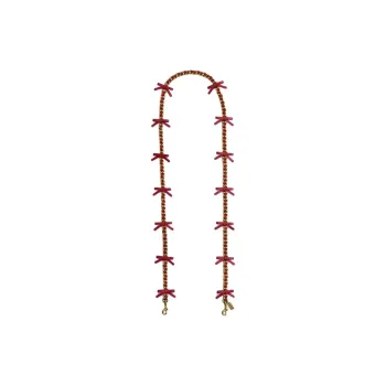 COACH Leather Bag Strap Women's Red & Yellow