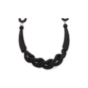 WEEKEND MaxMara Paper, Polyester, Resin Necklaces Women's Black