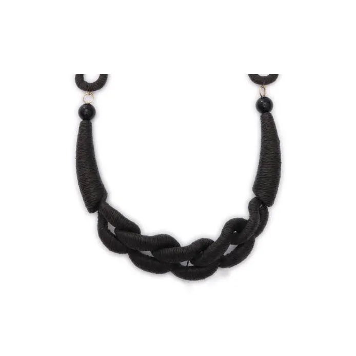 WEEKEND MaxMara Paper, Polyester, Resin Necklaces Women's Black-0