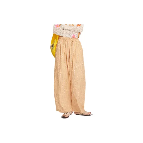 ELF SACK Casual Pants Women's Heart Yellow Plaid