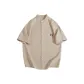 [Imitation Hemp Stand Collar]Light Khaki (Ho Letter Letter Chest Mark)