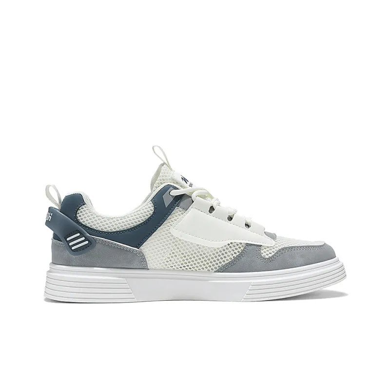 Binary Breathable And Lightweight Low Top Skateboard Shoes Men's Beige Gray-1