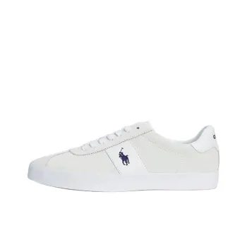 Polo Ralph Lauren Court Vlc Low Top Skateboard Shoes Men's White