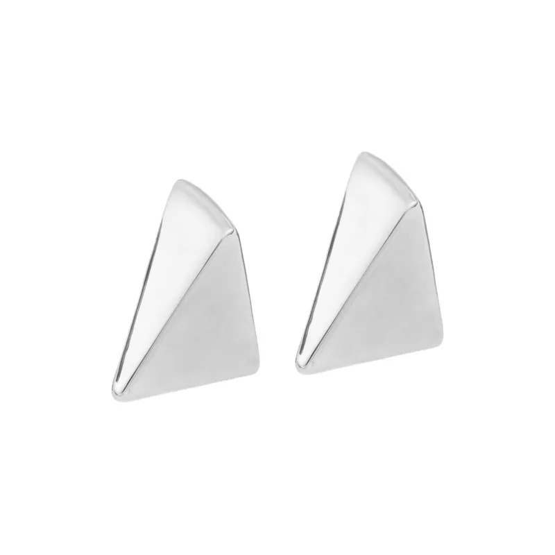 FEDERICA TOSI Platinum, Platinum Plated Bronze Earrings Unisex Silver-1