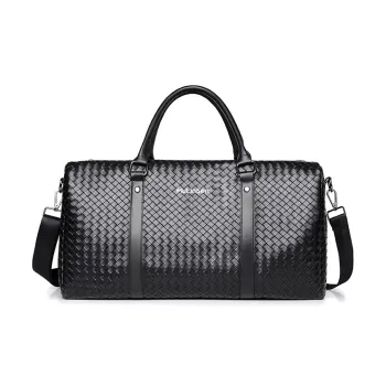 Mulinsen Polyester One Shoulder Crossbody Bag, Travel Bag Unisex Black/Brown