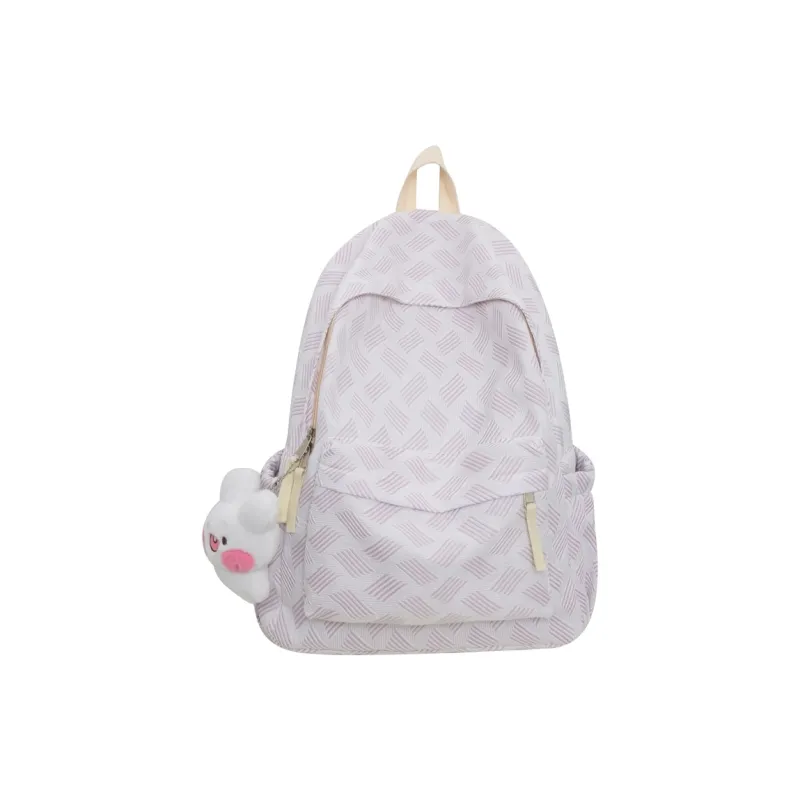 Wolfhorse Nylon Backpack Regular Unisex Grey/purple/pink/green-7