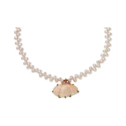 Jennifer Behr Shell Necklaces Women's Light Beige