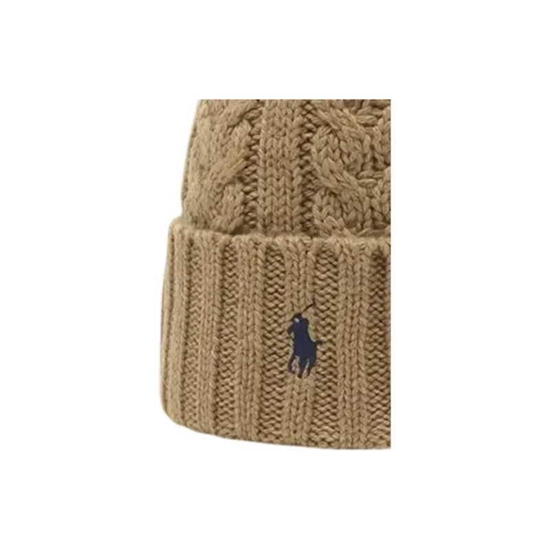 Ralph Lauren Knitted Fabric Beanies Unisex Yellow-1