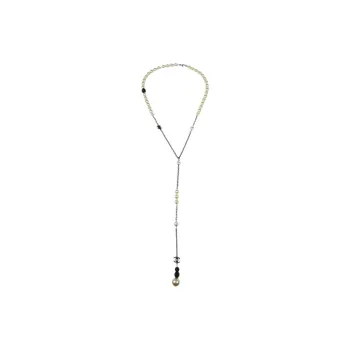 CHANEL 2005 Faux pearl Chain Necklace