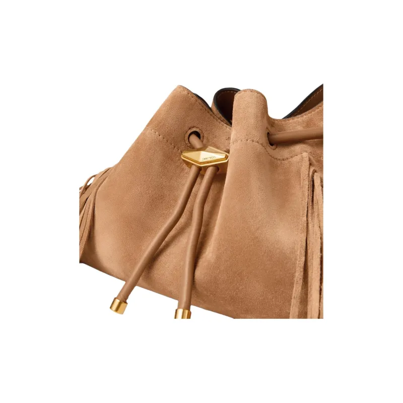 Jimmy Choo Suede Shoulder Bag Women's Toffee-5
