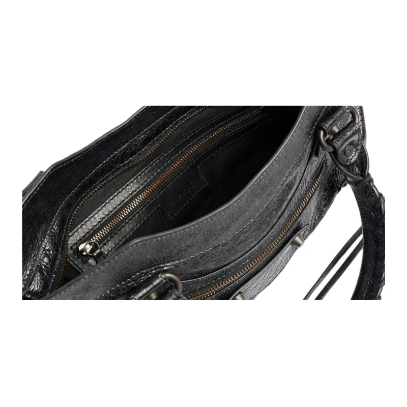 Balenciaga Le City Arena Historic Lambskin Shoulder Bag, Crossbody Bag, Handbag Women's Black-5