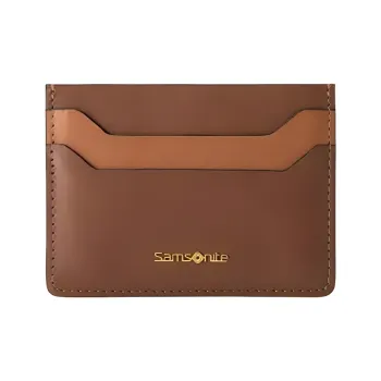 SAMSONITE Cow Leather Card Holder Women's Brown