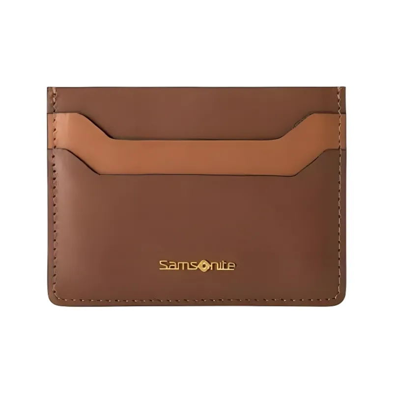 SAMSONITE Cow Leather Card Holder Women's Brown-0