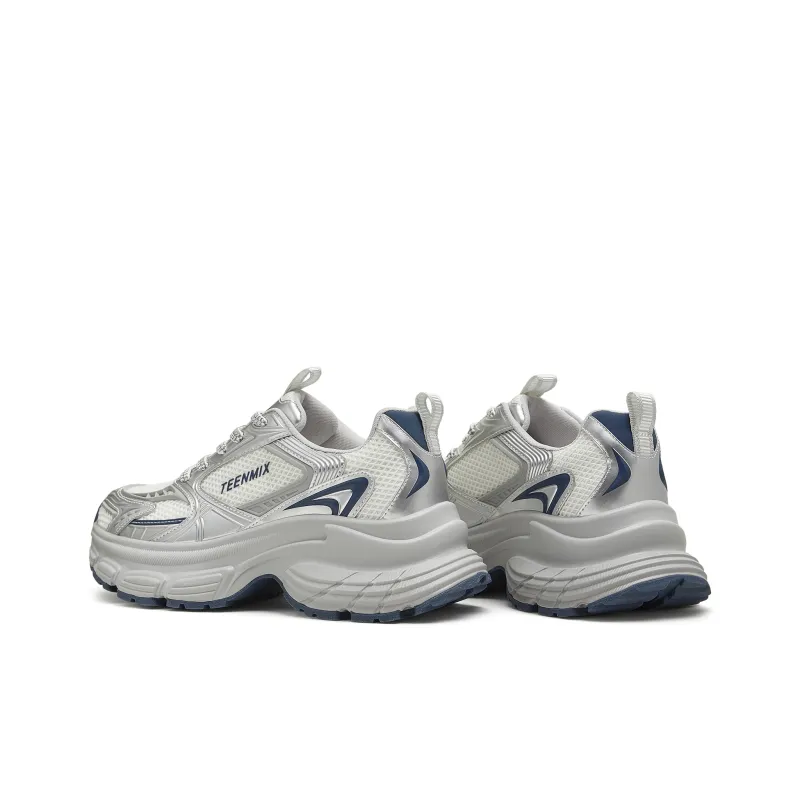 Teenmix Low Top Chunky Sneakers Women's Silver-3