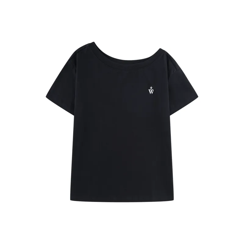 WORKSOUT Fabric Asymmetrical Shoulder Summer T Shirt Women's-6