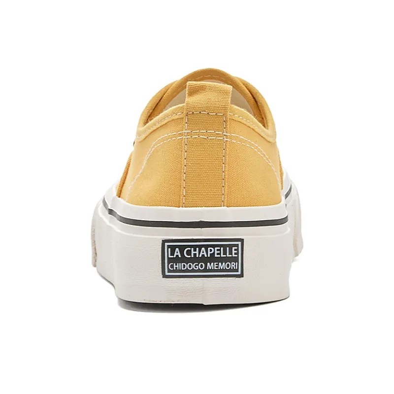 La Chapelle Low Top Canvas Shoes Women's Yellow-4
