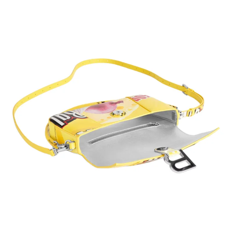 Balenciaga Hourglass Bright Calfskin Crossbody Bag, Shoulder Bag Trumpets Women's Yellow-4